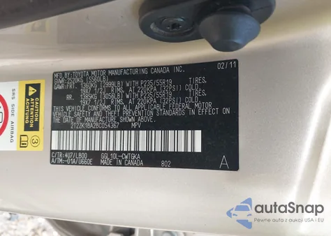 2011 Lexus Rx 350 из США, поврежденный, VIN 2T2ZK1BA2BC054367